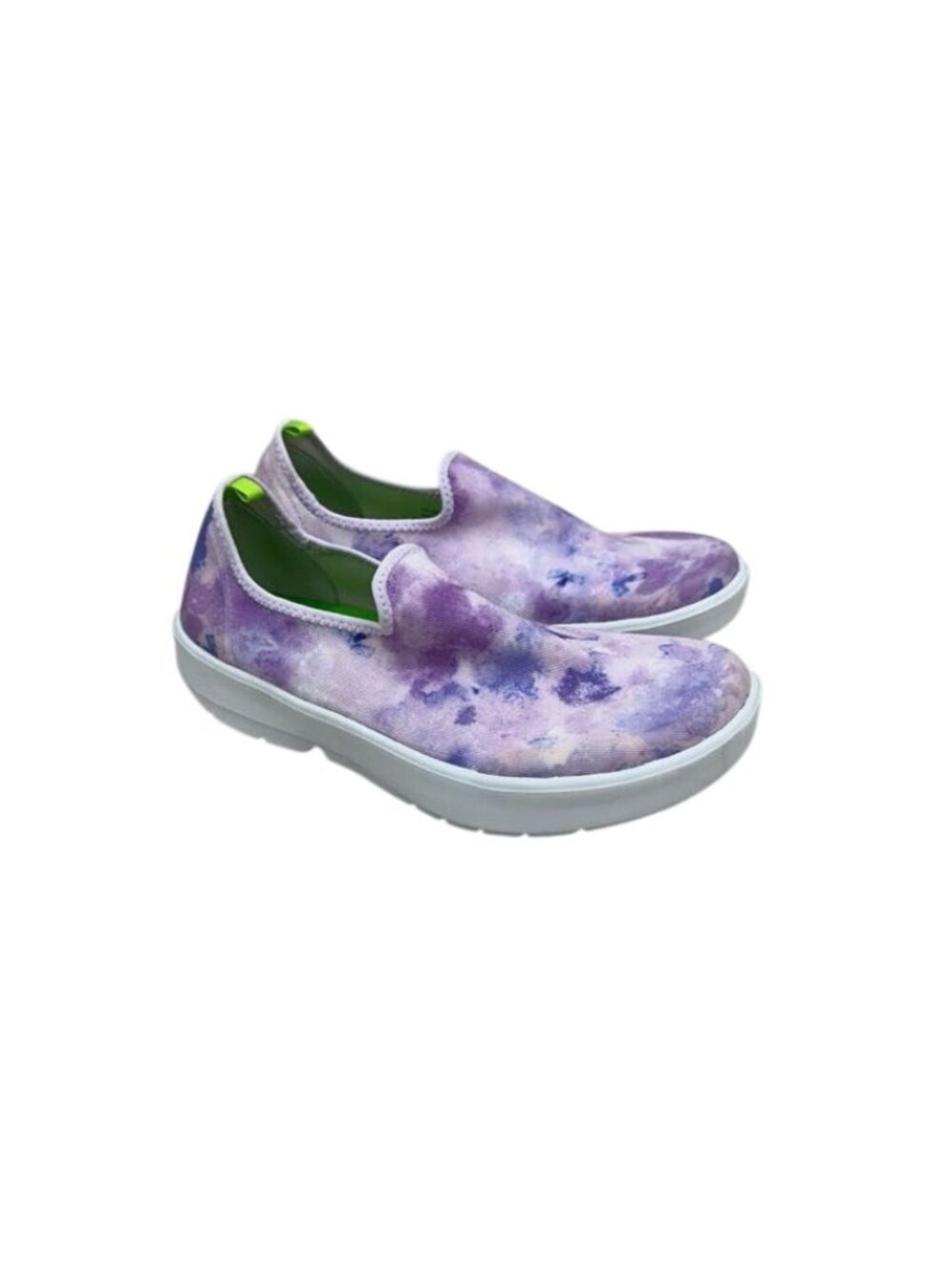 Oofos OOMG Eezee Low Recovery Shoe Tie dye Slip on Comfort Sneakers Womens 8.5